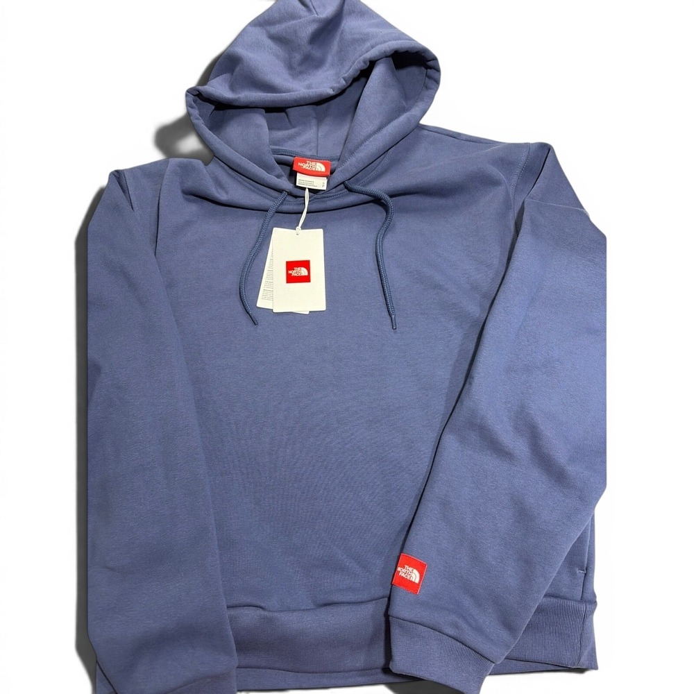 The North Face Mens Redbox Hoodie Lunar Blue Small Pullover Sweatshirt